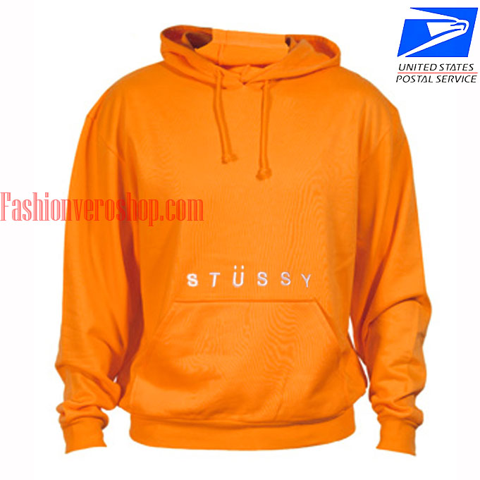 stussy orange sweatshirt