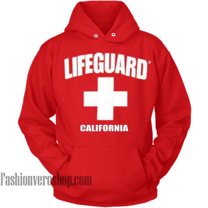 red lifeguard hoodie california