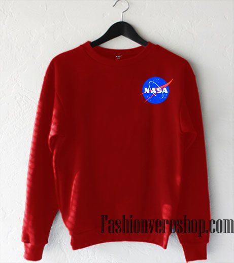 red nasa sweatshirt