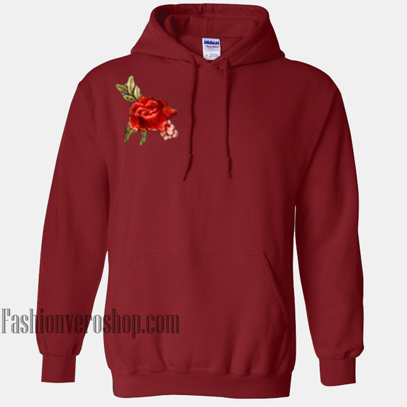 Rose Patch HOODIE - Unisex Adult Clothing