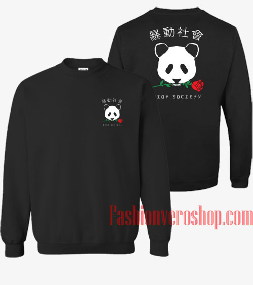 panda rose sweatshirt