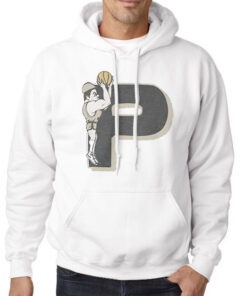 Hoodie White P Logo Vintage Purdue