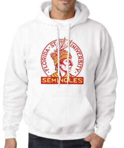 Hoodie White Seminoles Vintage Fsu