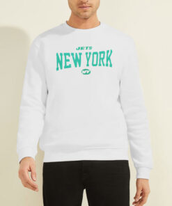 Sweatshirt White Letter Logo NFL Ny Jets